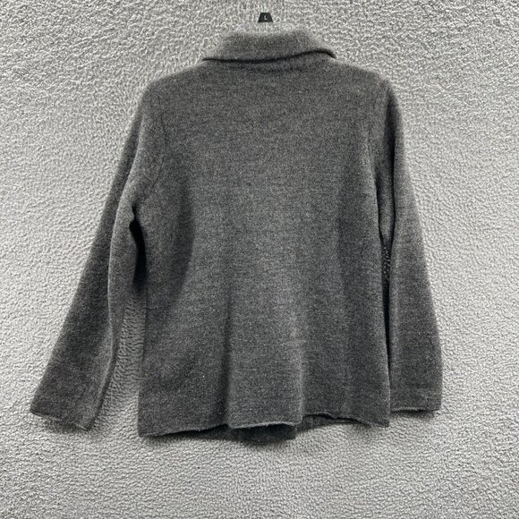 J Crew Womens Wool Peacoat Jacket Medium Gray Double Breasted Classic Minimalist - Picture 2 of 8